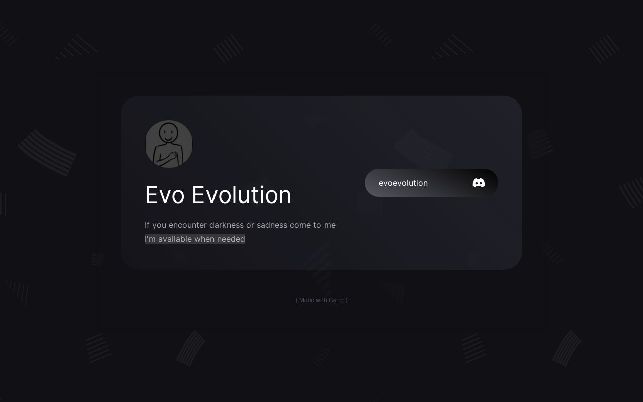 Carrd profile picture for @evo